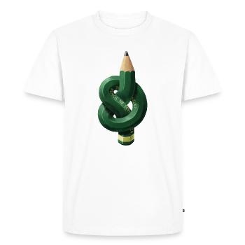 Crayon avec des nœuds - T-shirt Premium bio Homme - blanc - Devant - Nico (187cm)