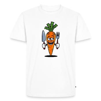 Carrot - Men's Premium Organic T-Shirt - white - Front - Nico (187cm)