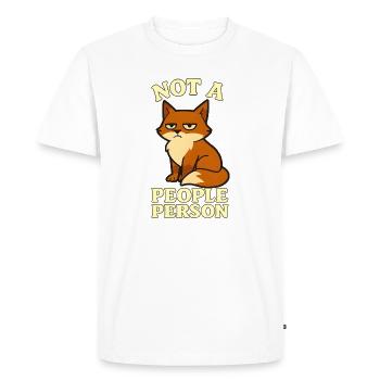Grummel-Fuchs – Pas une personne sociable - T-shirt Premium bio Homme - blanc - Devant - Nico (187cm)