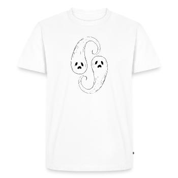 Duo_de_fantomes - Men's Premium Organic T-Shirt - white - Front - Nico (187cm)