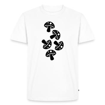 Champignons Champignon Crapaud - T-shirt Premium bio Homme - blanc - Devant - Nico (187cm)