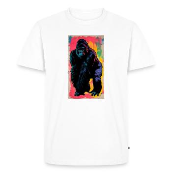 gorilla - Men's Premium Organic T-Shirt - white - Front - Nico (187cm)