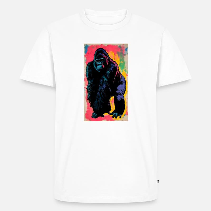 Gorilla - Männer Premium Bio T-Shirt - Weiß