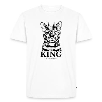 Chat du Bengale Roi de tout Chat Dire Chat - T-shirt Premium bio Homme - blanc - Devant - Nico (187cm)