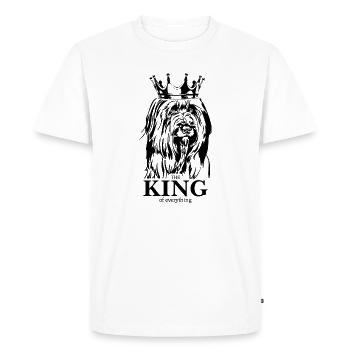 Wäller Roi de tout ce qui dit chien Wilsigns - T-shirt Premium bio Homme - blanc - Devant - Nico (187cm)