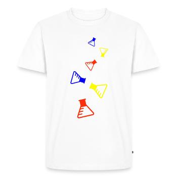 Icône du tube à essai - T-shirt Premium bio Homme - blanc - Devant - Nico (187cm)