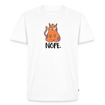 Nope Not Today Sleep Cat pour les propriétaires de chats et - T-shirt Premium bio Homme - blanc - Devant - Nico (187cm)