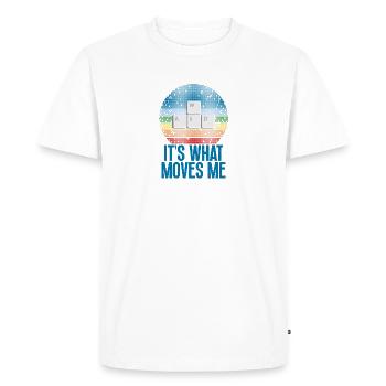 Wasd C’est ce qui me fait bouger Gamers Art On - T-shirt Premium bio Homme - blanc - Devant - Nico (187cm)