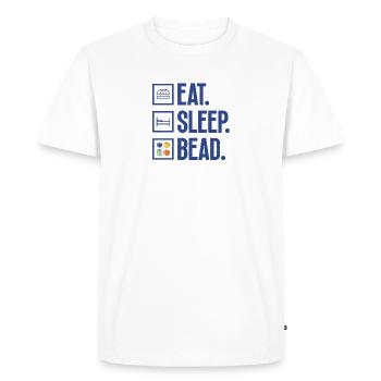 Eat Sleep Bead Jewelry Manufacturer - Men's Premium Organic T-Shirt - white - Front - Nico (187cm)
