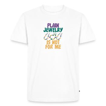 Des bijoux simples pas pour moi - T-shirt Premium bio Homme - blanc - Devant - Nico (187cm)