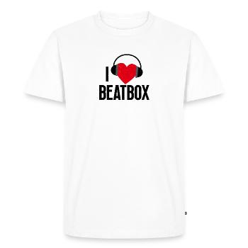 J’adore Beatbox Beatboxing Lover Beatboxer - T-shirt Premium bio Homme - blanc - Devant - Nico (187cm)