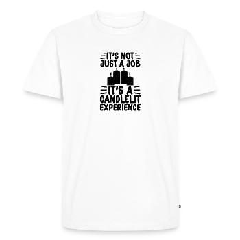 Candlelight Experience Candle Maker - Men's Premium Organic T-Shirt - white - Front - Nico (187cm)