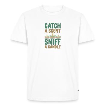 Catch Scent Sniff Candle Maker Candle Making Lover - T-shirt Premium bio Homme - blanc - Devant - Nico (187cm)