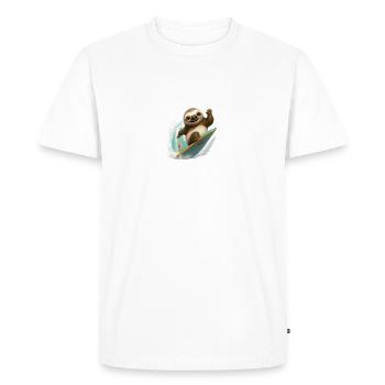 Je suis assez je vais surfer Windsurfer en disant - T-shirt Premium bio Homme - blanc - Devant - Nico (187cm)