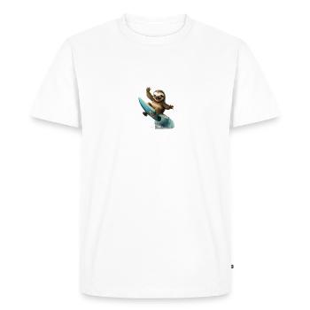 Je suis assez je vais surfer Windsurfer en disant - T-shirt Premium bio Homme - blanc - Devant - Nico (187cm)