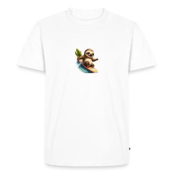 Je suis assez je vais surfer Windsurfer en disant - T-shirt Premium bio Homme - blanc - Devant - Nico (187cm)