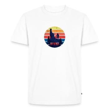 The mountains call and I have to go mountaineer, wa - Men's Premium Organic T-Shirt - white - Front - Nico (187cm)