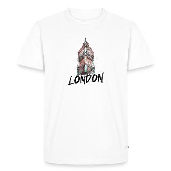Big Ben London T-shirt - Original illustration - Men's Premium Organic T-Shirt - white - Front - Nico (187cm)