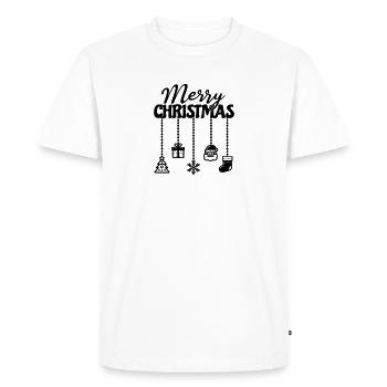 Décor suspendu de Noël - T-shirt Premium bio Homme - blanc - Devant - Nico (187cm)