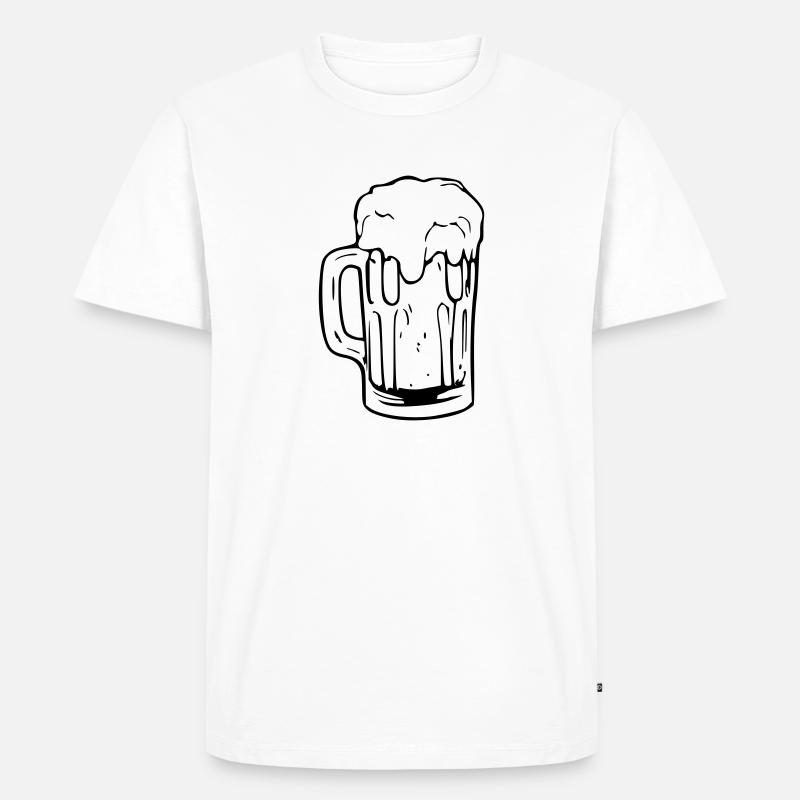 Bierlaune Design - Männer Premium Bio T-Shirt - Weiß