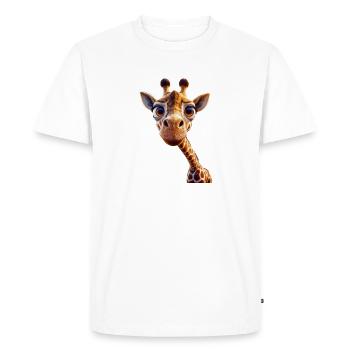 giraffe schielt - Männer Premium Bio T-Shirt - Weiß - Vorne - Nico (187cm)