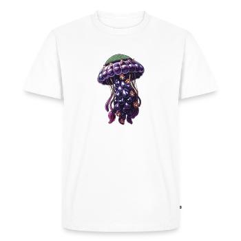 Méduse mûre - T-shirt Premium bio Homme - blanc - Devant - Nico (187cm)