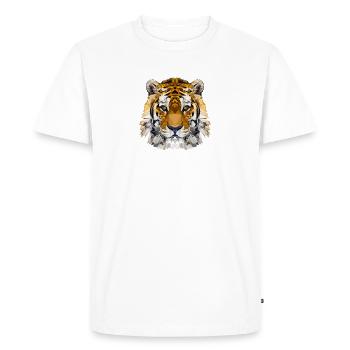 Tigre - T-shirt Premium bio Homme - blanc - Devant - Nico (187cm)
