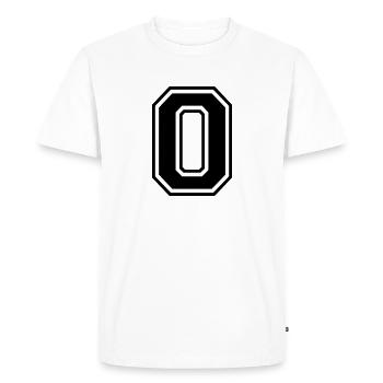0 Zéro chiffre chiffre numéro numéro dos numéro cadeau - T-shirt Premium bio Homme - blanc - Devant - Nico (187cm)