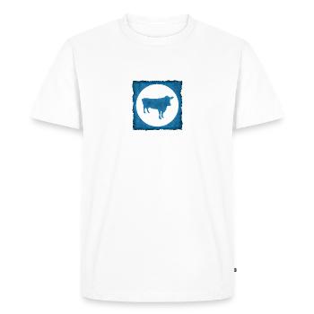 Éleveur de vaches Éleveur - T-shirt Premium bio Homme - blanc - Devant - Nico (187cm)