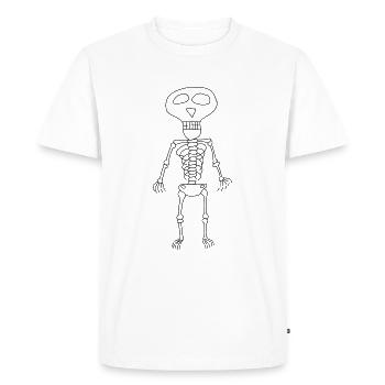 Costume squelette Halloween Automne Creepy Moderne - T-shirt Premium bio Homme - blanc - Devant - Nico (187cm)
