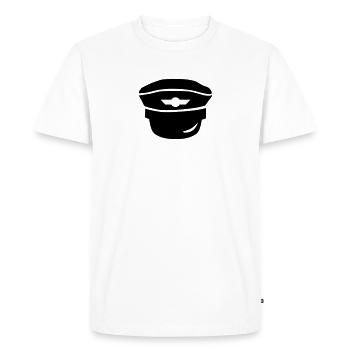 Pilot - Men's Premium Organic T-Shirt - white - Front - Nico (187cm)