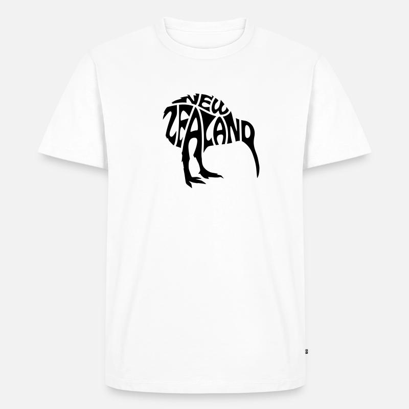 Kiwi Vogel Neuseeland - Männer Premium Bio T-Shirt - Weiß
