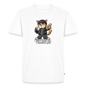 Je ne t’ai pas insulté, je t’ai décrit. - T-shirt Premium bio Homme - blanc - Devant - Nico (187cm)