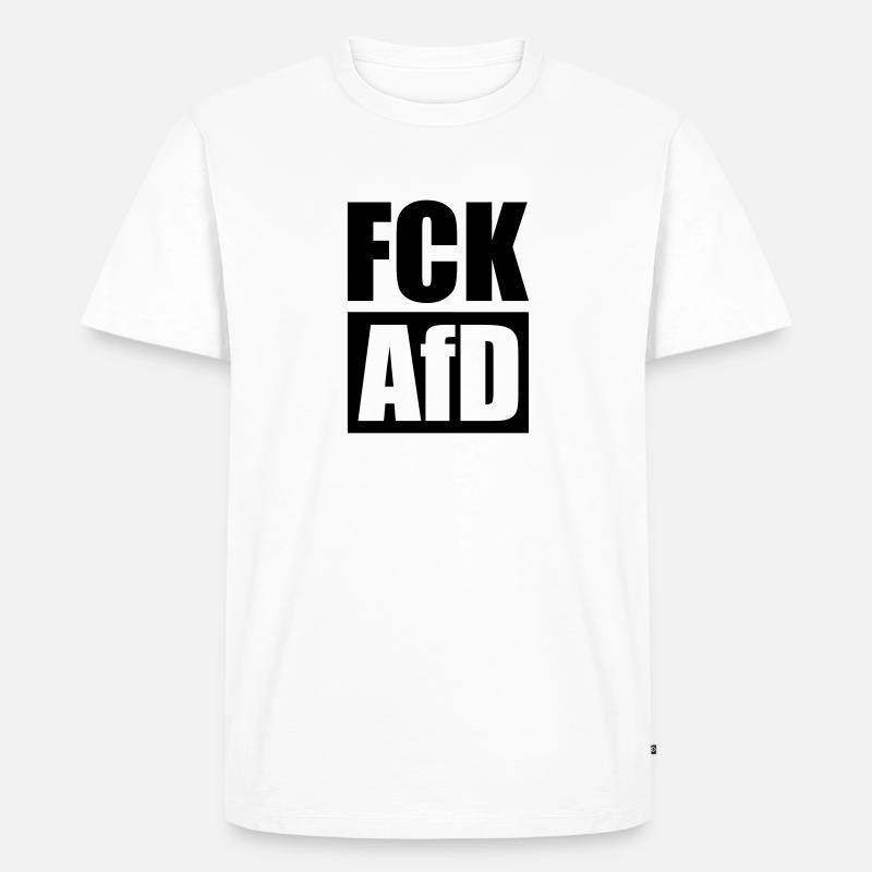 Fuck AFD - Männer Premium Bio T-Shirt - Weiß