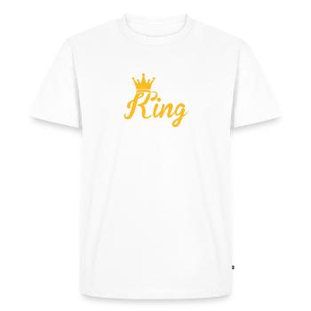 king - T-shirt Premium bio Homme - blanc - Devant - Nico (187cm)