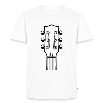 Guitare, guitares - Tête - T-shirt Premium bio Homme - blanc - Devant - Nico (187cm)