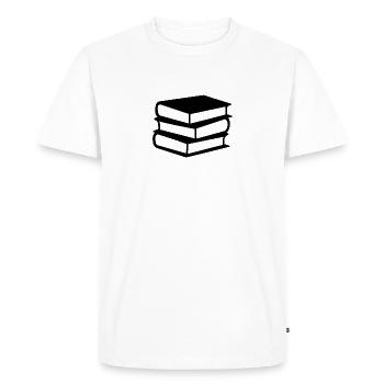 Livres - T-shirt Premium bio Homme - blanc - Devant - Nico (187cm)