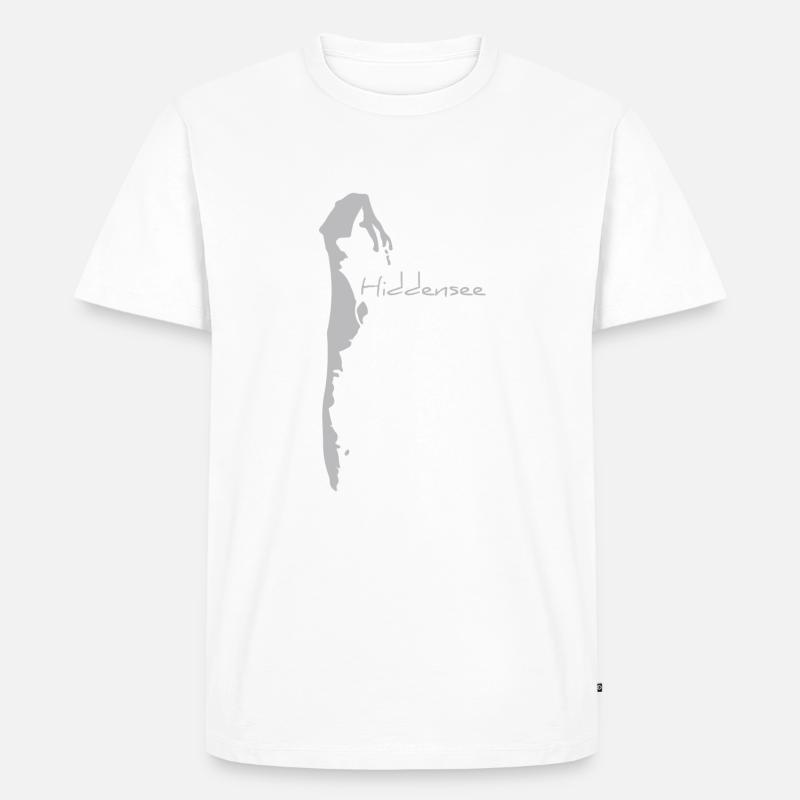 Insel Hiddensee - Männer Premium Bio T-Shirt - Weiß