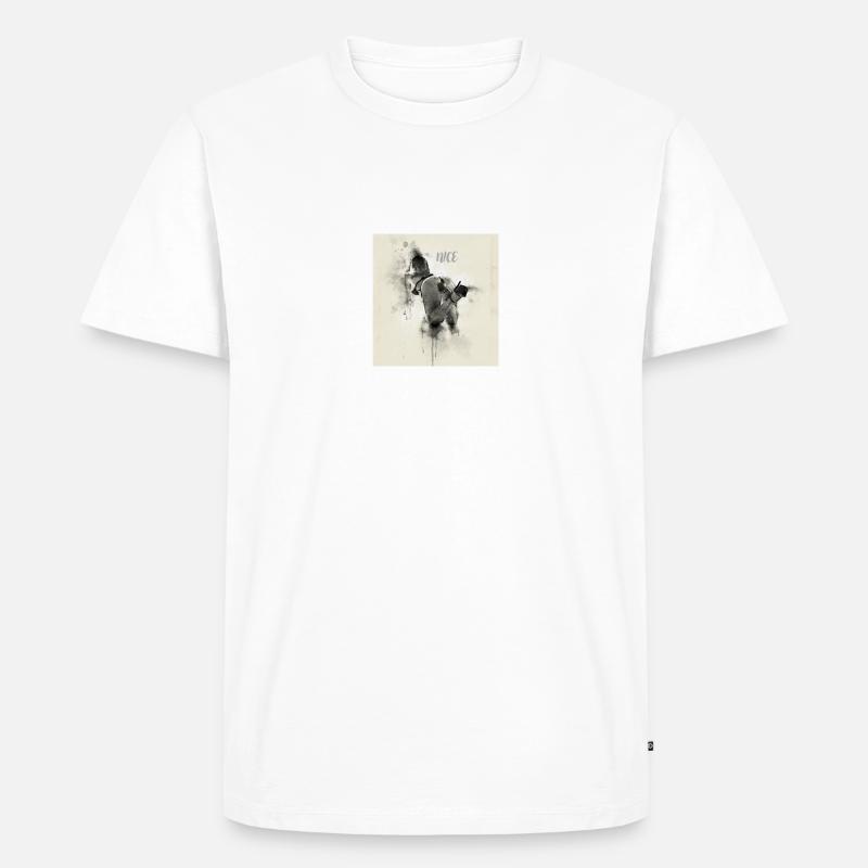KUNST - Männer Premium Bio T-Shirt - Weiß