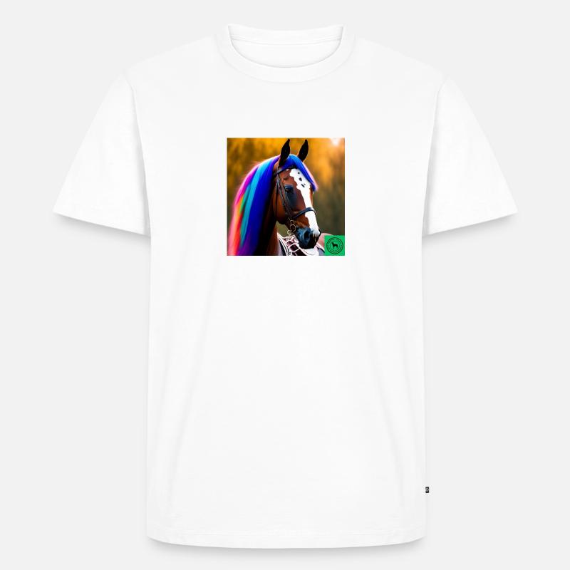Pferd - Männer Premium Bio T-Shirt - Weiß