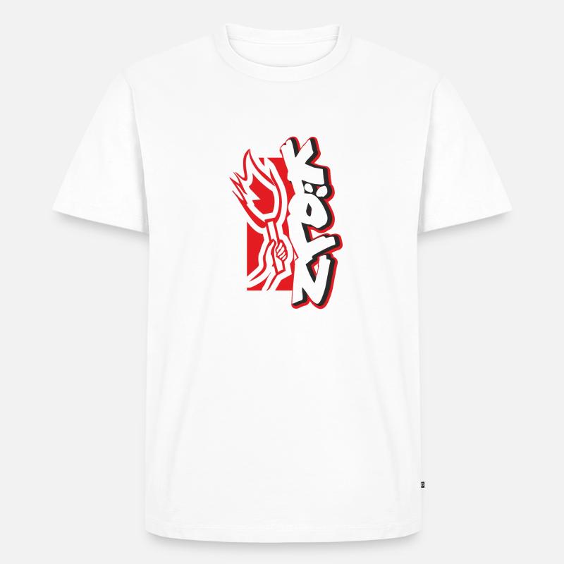 Köln Pyro - Männer Premium Bio T-Shirt - Weiß