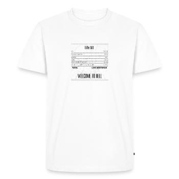 Live Bill 2 - Men's Premium Organic T-Shirt - white - Front - Nico (187cm)