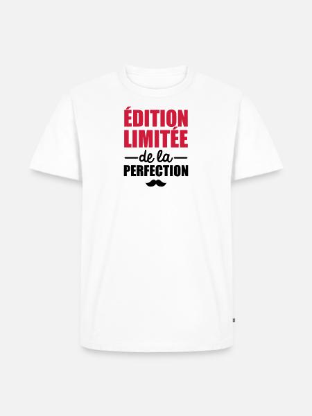 édition limitée de la perfection - T-shirt Premium bio Homme - blanc