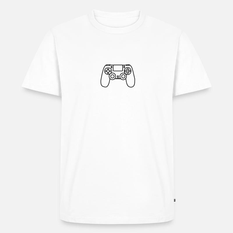 Controller - Männer Premium Bio T-Shirt - Weiß