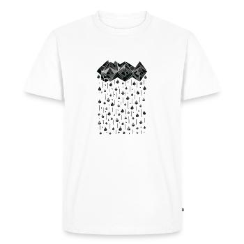 Geometric rain - Men's Premium Organic T-Shirt - white - Front - Nico (187cm)