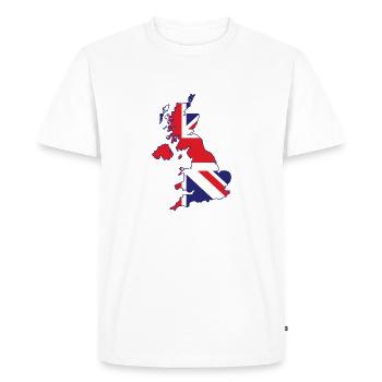 Carte du Royaume-Uni avec le Royaume-Uni - T-shirt Premium bio Homme - blanc - Devant - Nico (187cm)