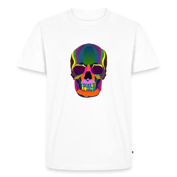 Rainbowskull Rainbowskull - T-shirt Premium bio Homme - blanc - Devant - Nico (187cm)