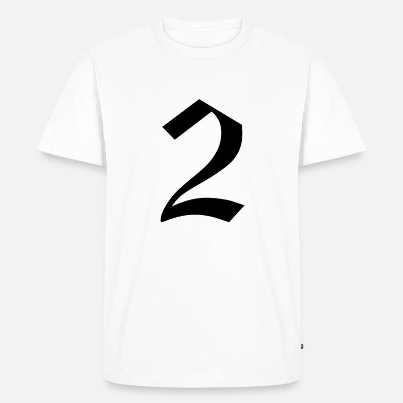 2 - Männer Premium Bio T-Shirt - Weiß