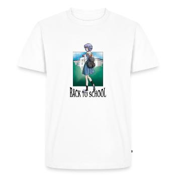 Back To School - T-shirt Premium bio Homme - blanc - Devant - Nico (187cm)
