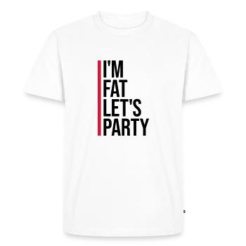 at the fat lets party - Men's Premium Organic T-Shirt - white - Front - Nico (187cm)
